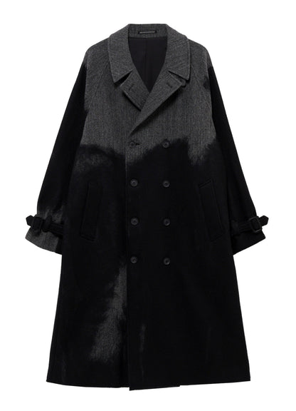 NEEDLE PUNCHED HERRINGBONE RAGLAN DOUBLE COAT