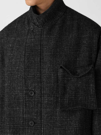 DOBBY GLEN PLAID LABEL MODS COAT