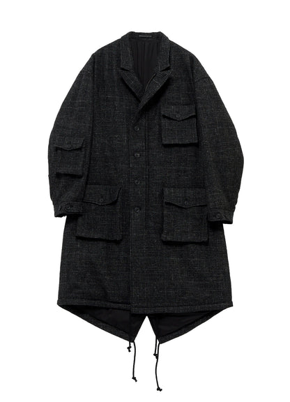 DOBBY GLEN PLAID LABEL MODS COAT