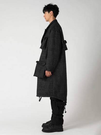 DOBBY GLEN PLAID LABEL MODS COAT