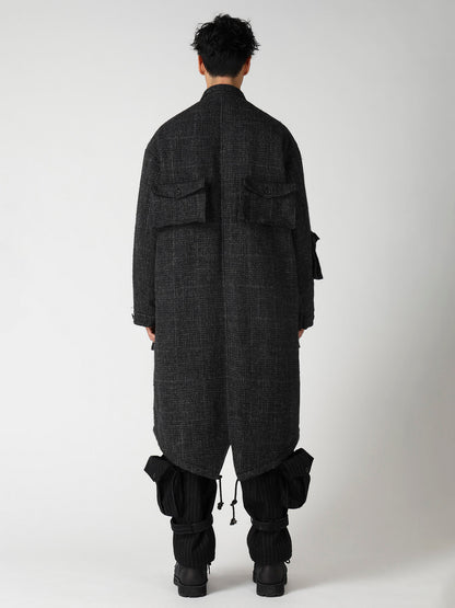 DOBBY GLEN PLAID LABEL MODS COAT