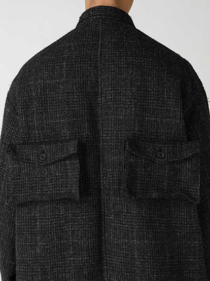 DOBBY GLEN PLAID LABEL MODS COAT