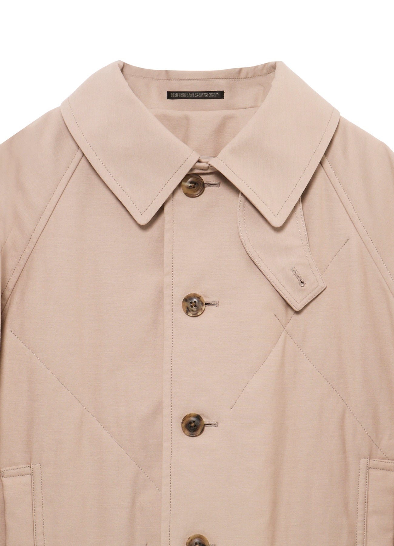 MILITARY BACK SATIN PADDED ST RAGLAN COAT