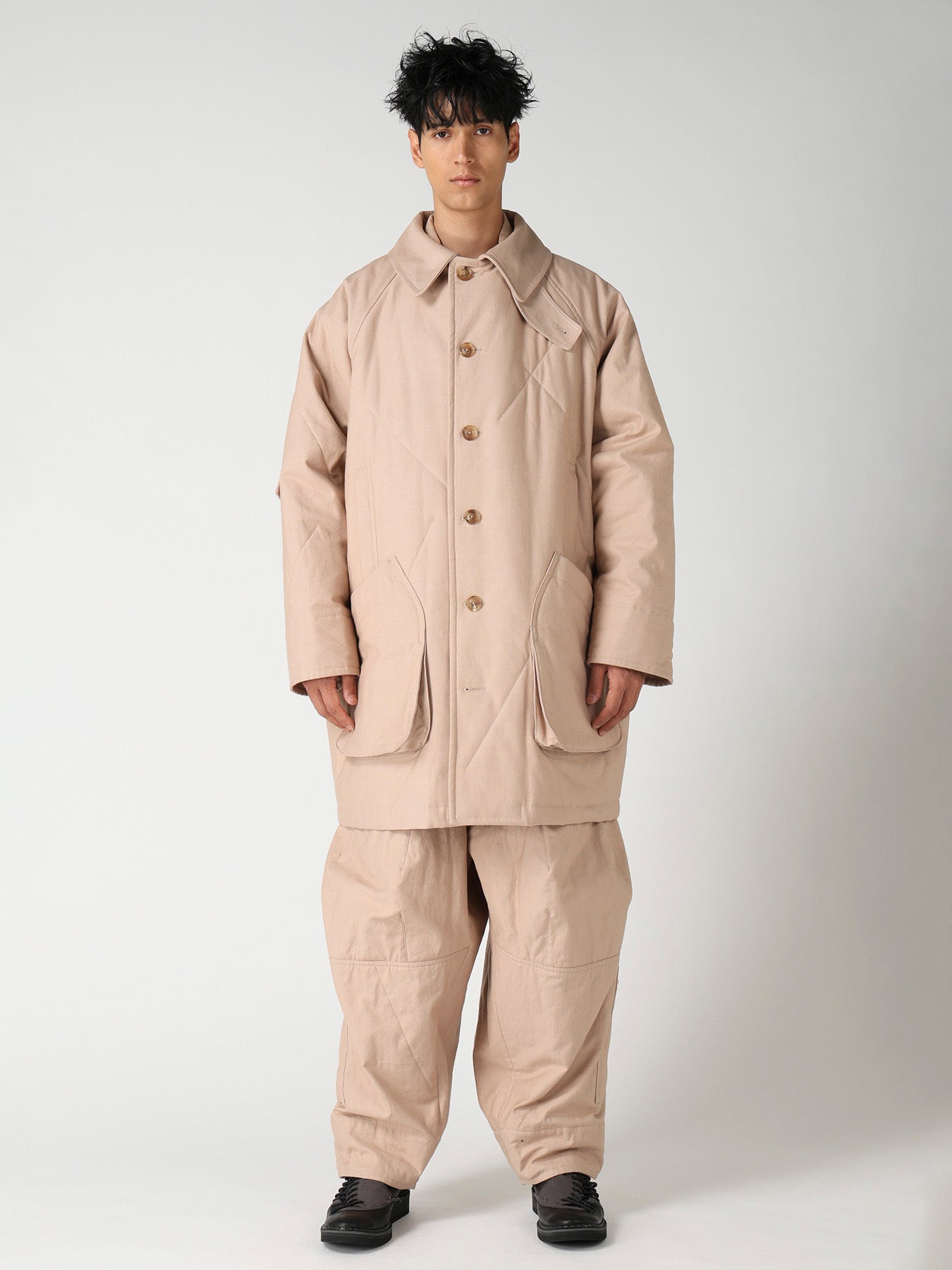 MILITARY BACK SATIN PADDED ST RAGLAN COAT