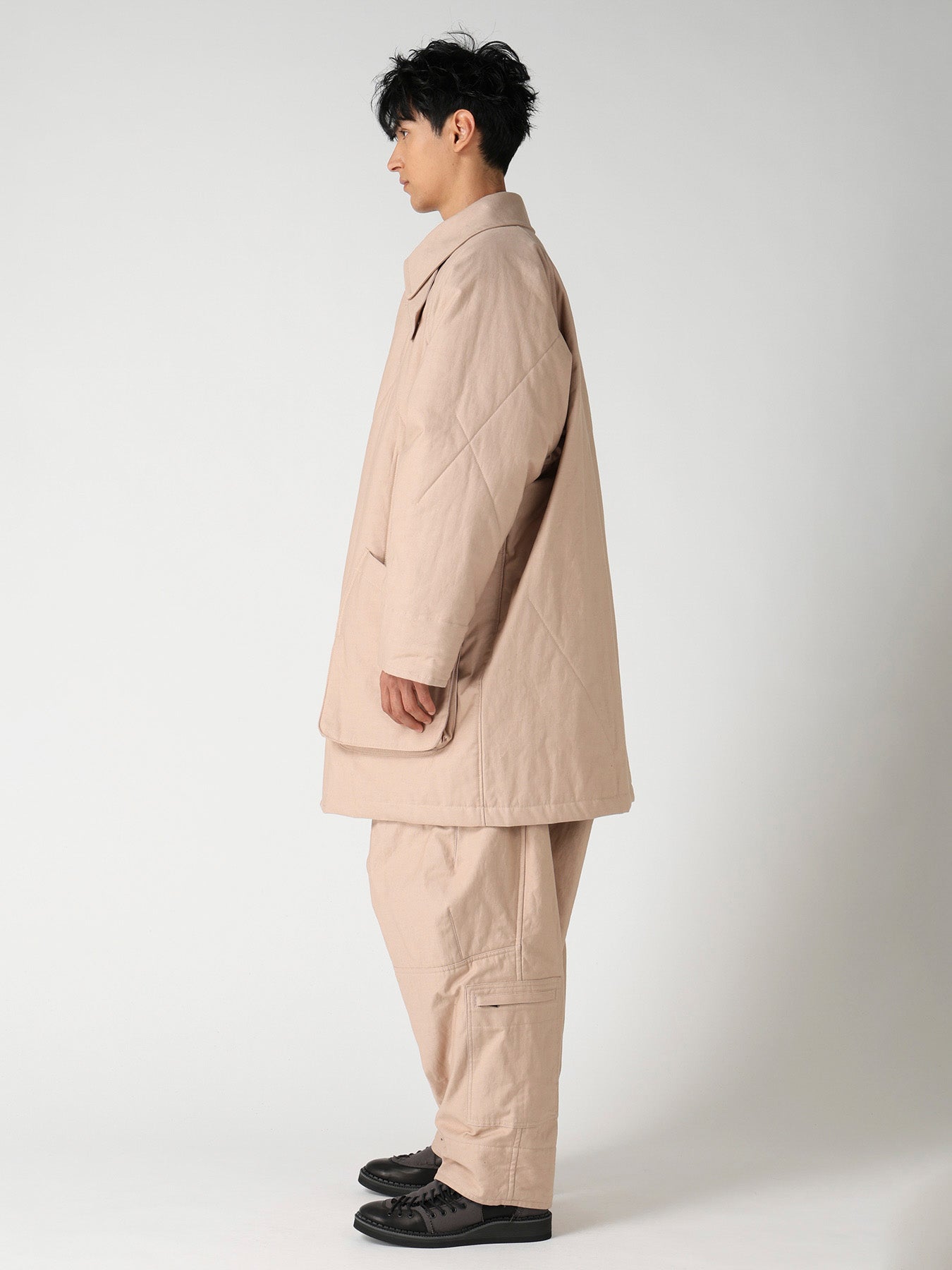 MILITARY BACK SATIN PADDED ST RAGLAN COAT