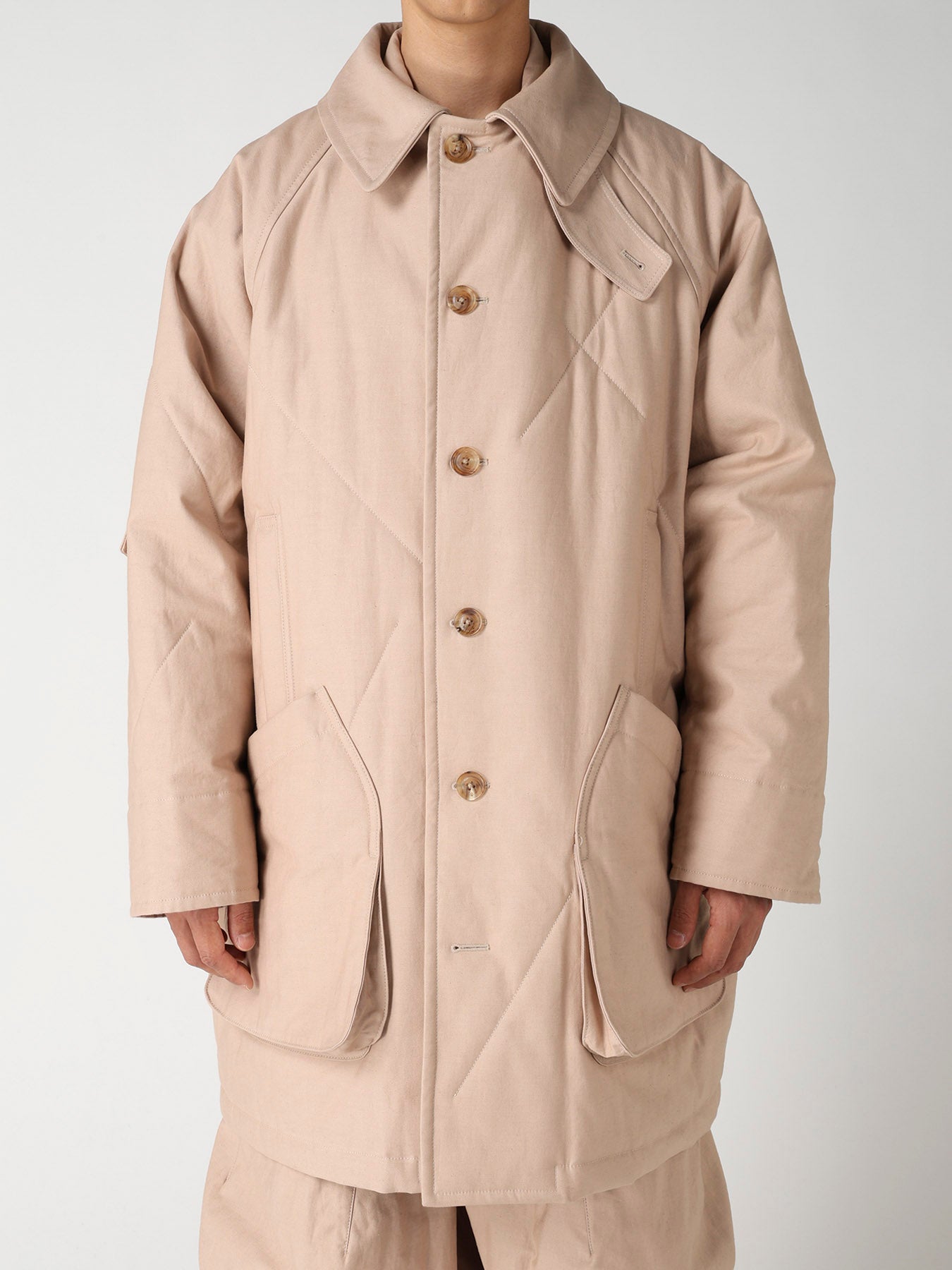 MILITARY BACK SATIN PADDED ST RAGLAN COAT