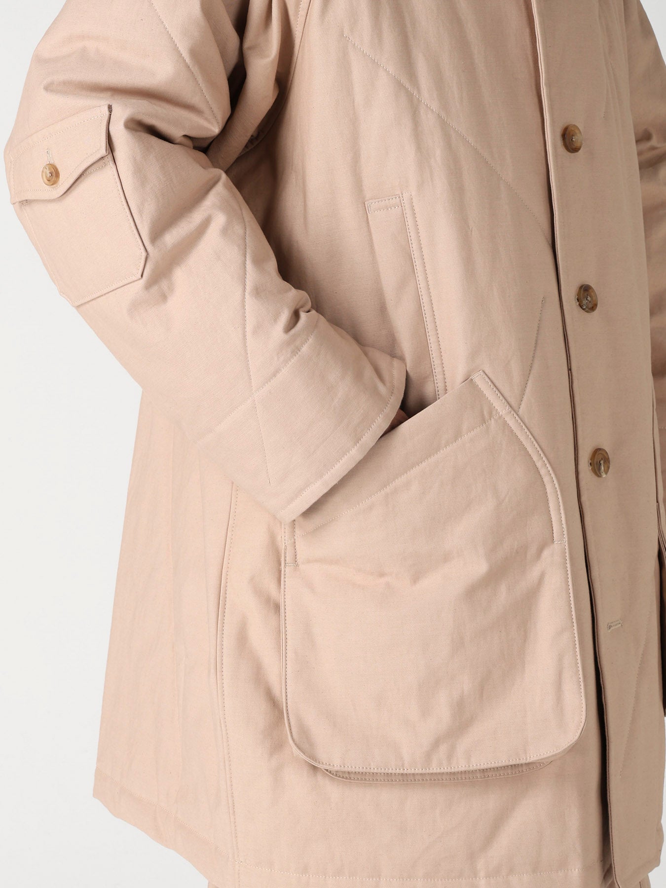 MILITARY BACK SATIN PADDED ST RAGLAN COAT