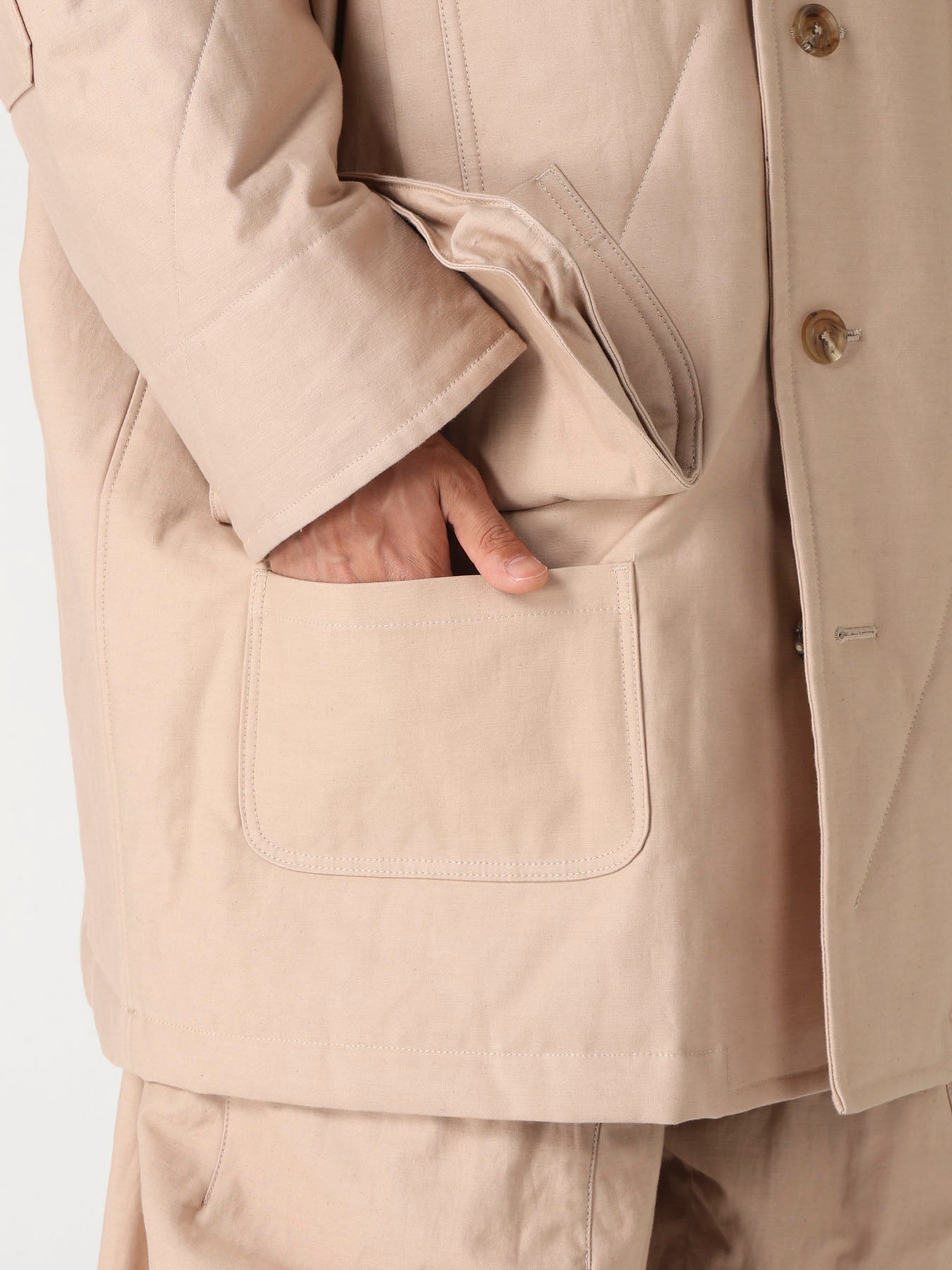 MILITARY BACK SATIN PADDED ST RAGLAN COAT