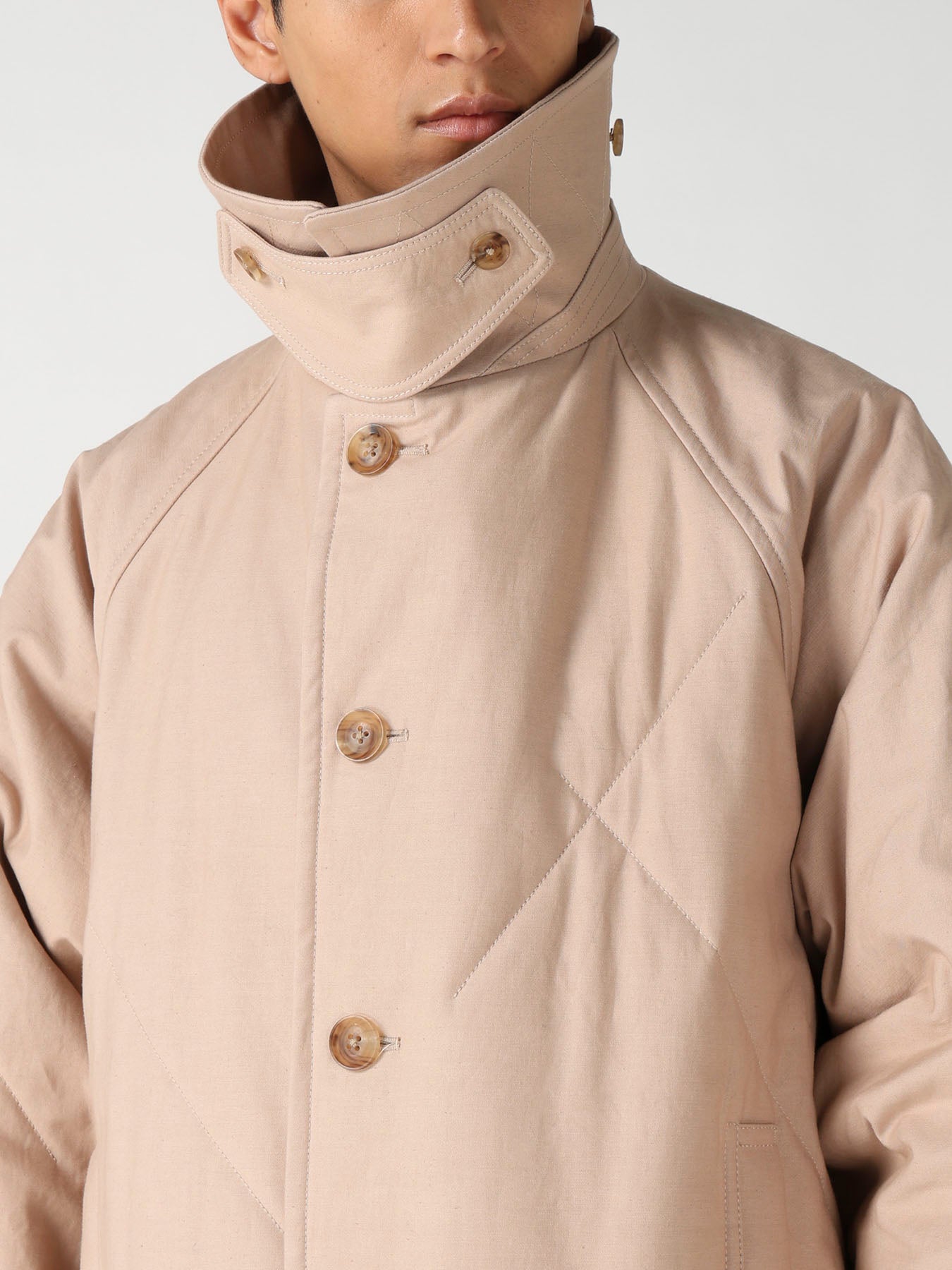 MILITARY BACK SATIN PADDED ST RAGLAN COAT