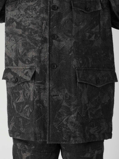 SCRAP3 MONOCHROME SCRAP PRINTED COAT