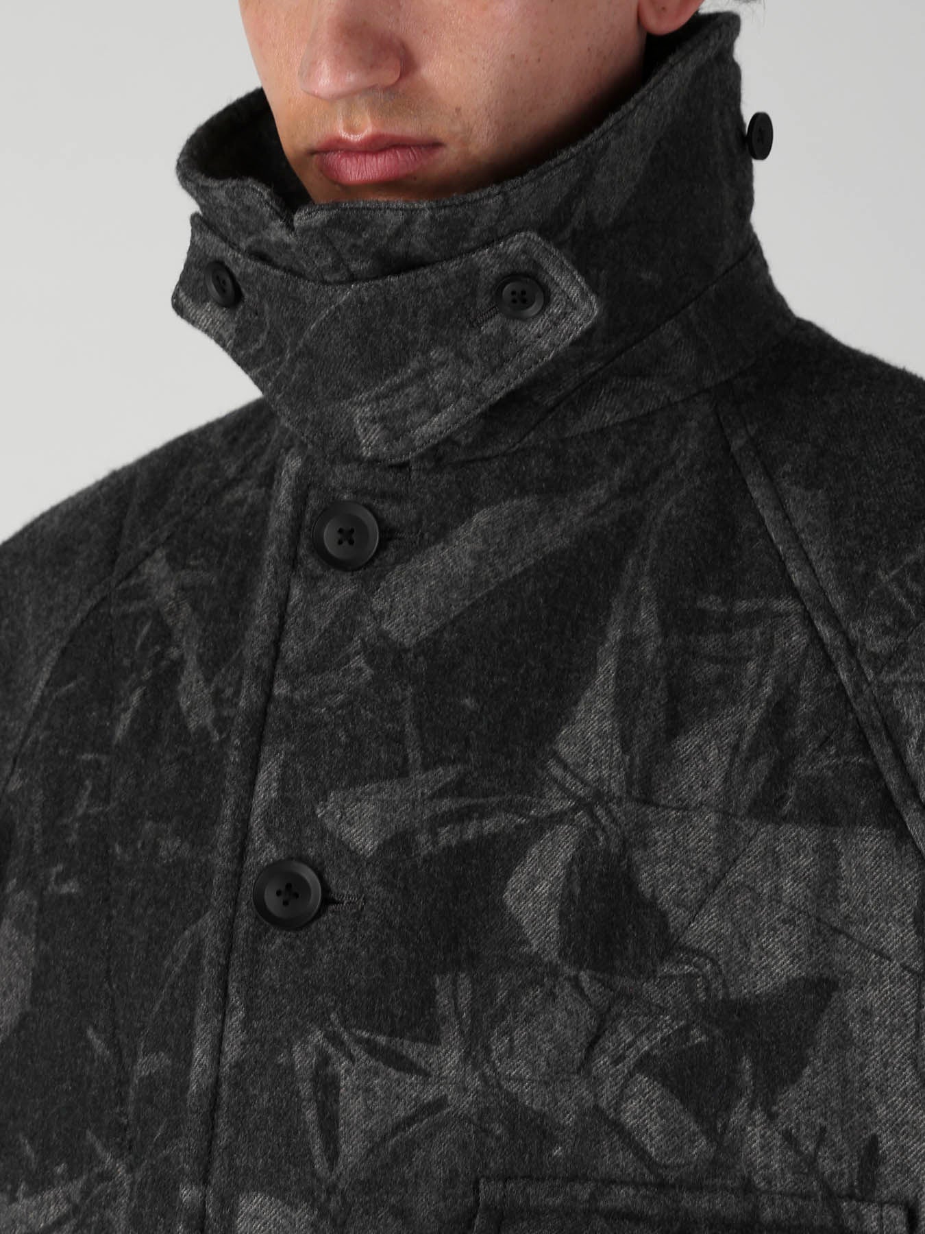 SCRAP3 MONOCHROME SCRAP PRINTED COAT