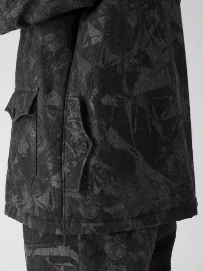 SCRAP3 MONOCHROME SCRAP PRINTED COAT
