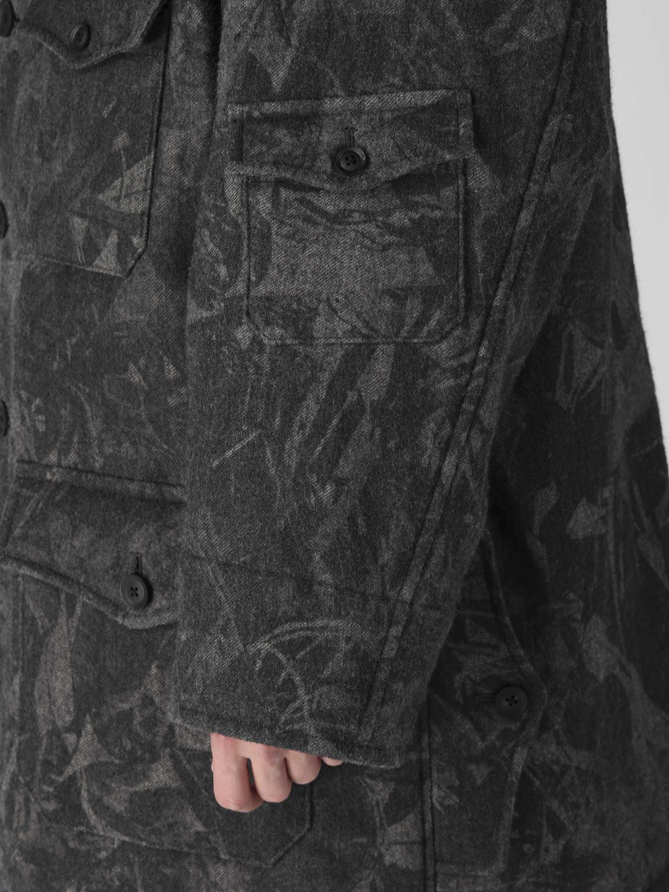 SCRAP3 MONOCHROME SCRAP PRINTED COAT