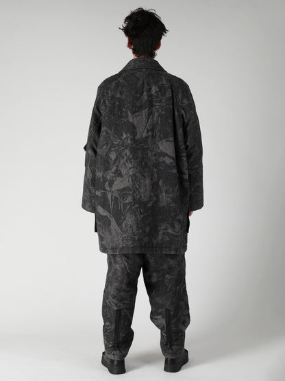 SCRAP3 MONOCHROME SCRAP PRINTED COAT