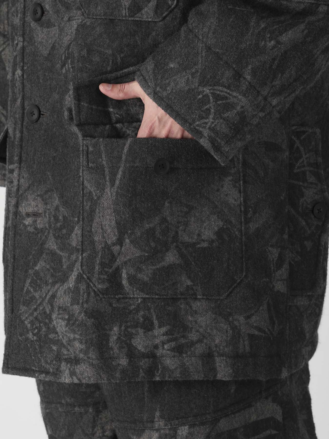 SCRAP3 MONOCHROME SCRAP PRINTED COAT