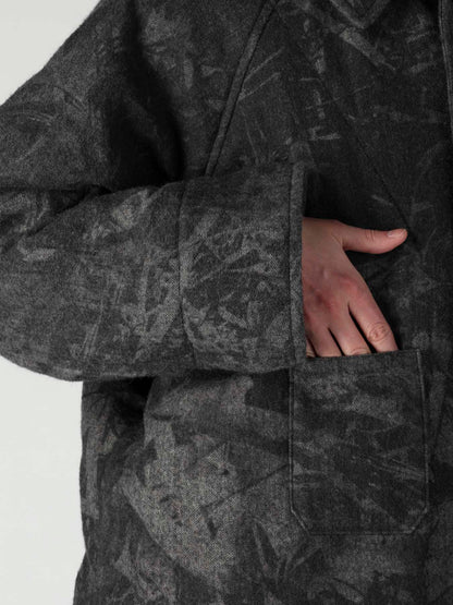 SCRAP3 MONOCHROME SCRAP PRINTED COAT
