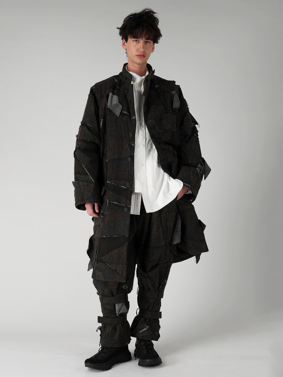 PATCHWORK ARMY CAMOUFLAGE RAGLAN COAT