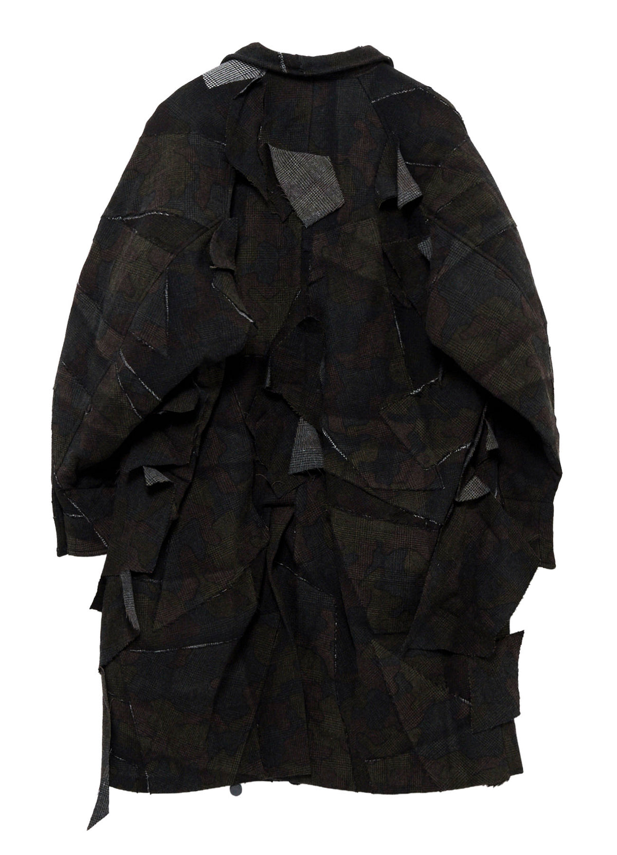 PATCHWORK ARMY CAMOUFLAGE RAGLAN COAT