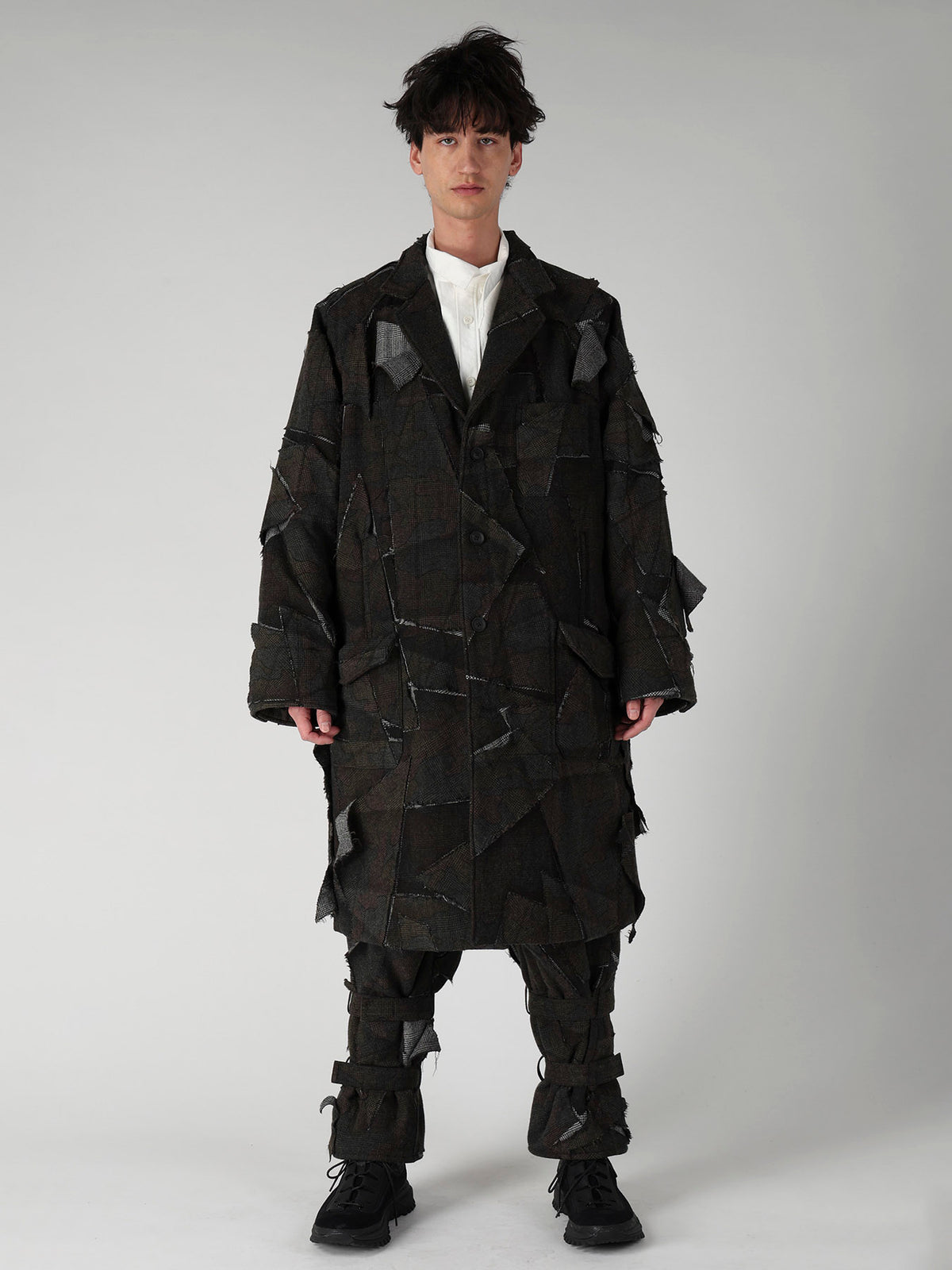 PATCHWORK ARMY CAMOUFLAGE RAGLAN COAT