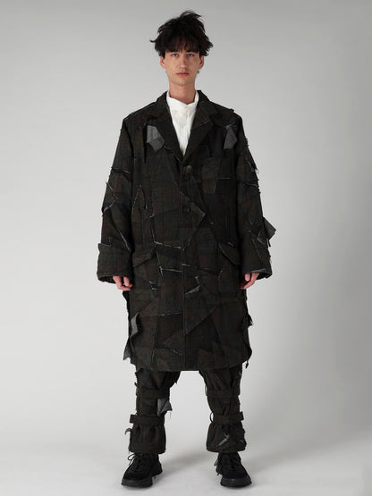 PATCHWORK ARMY CAMOUFLAGE RAGLAN COAT