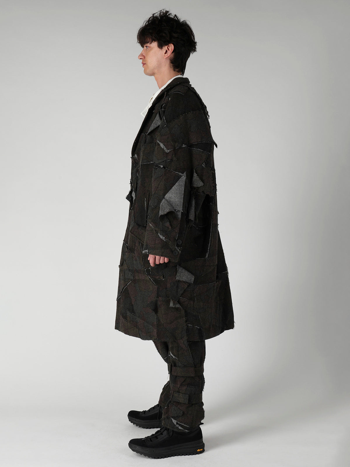 PATCHWORK ARMY CAMOUFLAGE RAGLAN COAT