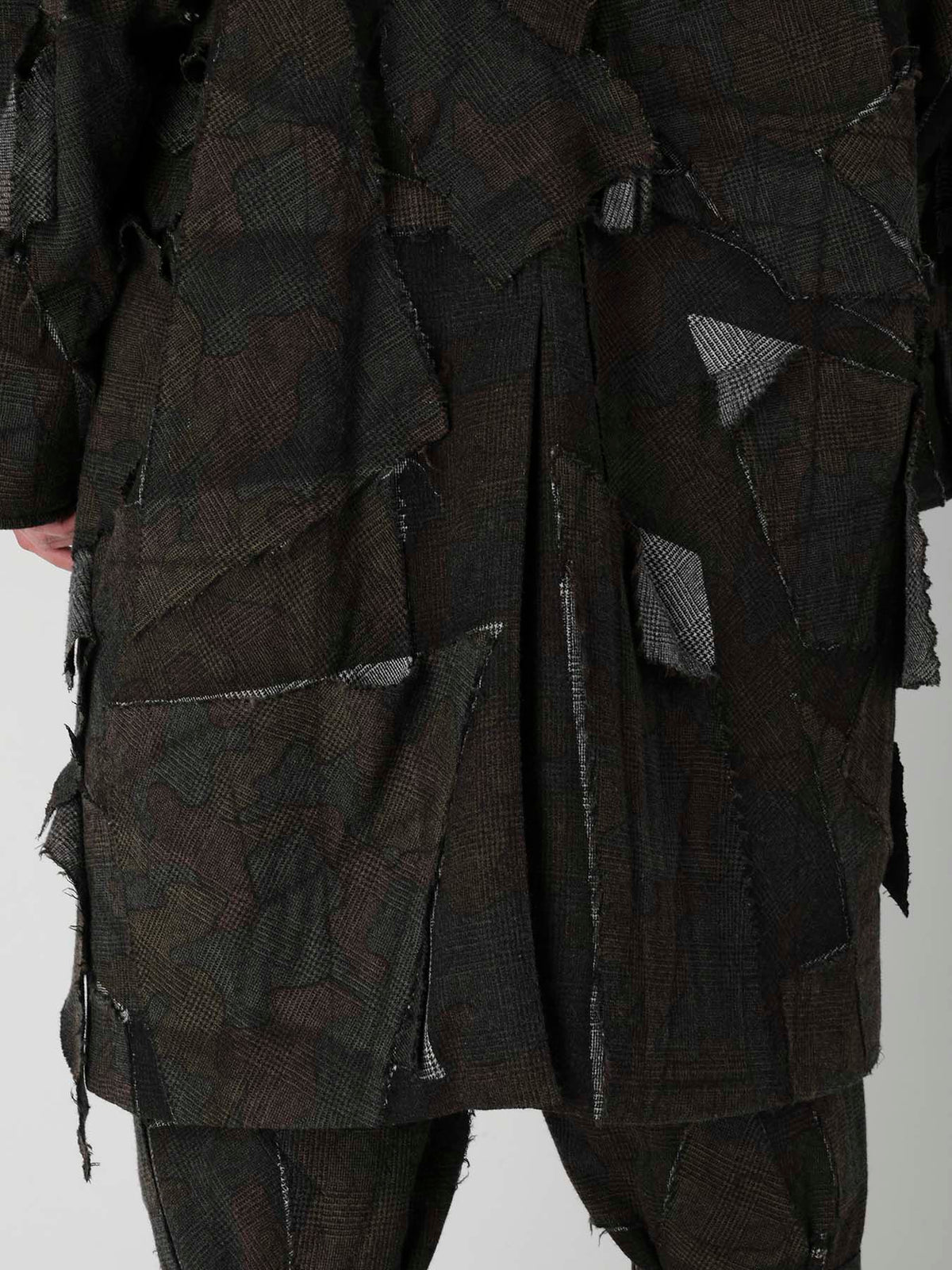 PATCHWORK ARMY CAMOUFLAGE RAGLAN COAT