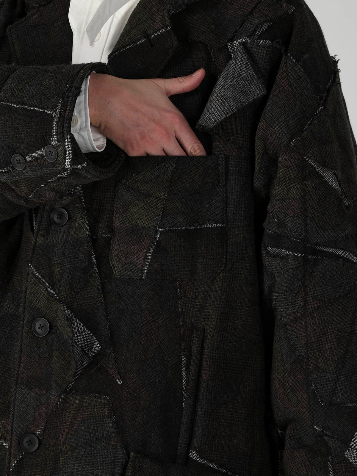 PATCHWORK ARMY CAMOUFLAGE RAGLAN COAT