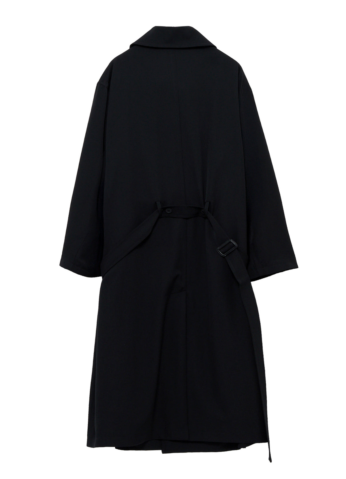 WOOL GABARDINE BACK SIDE BELT COAT