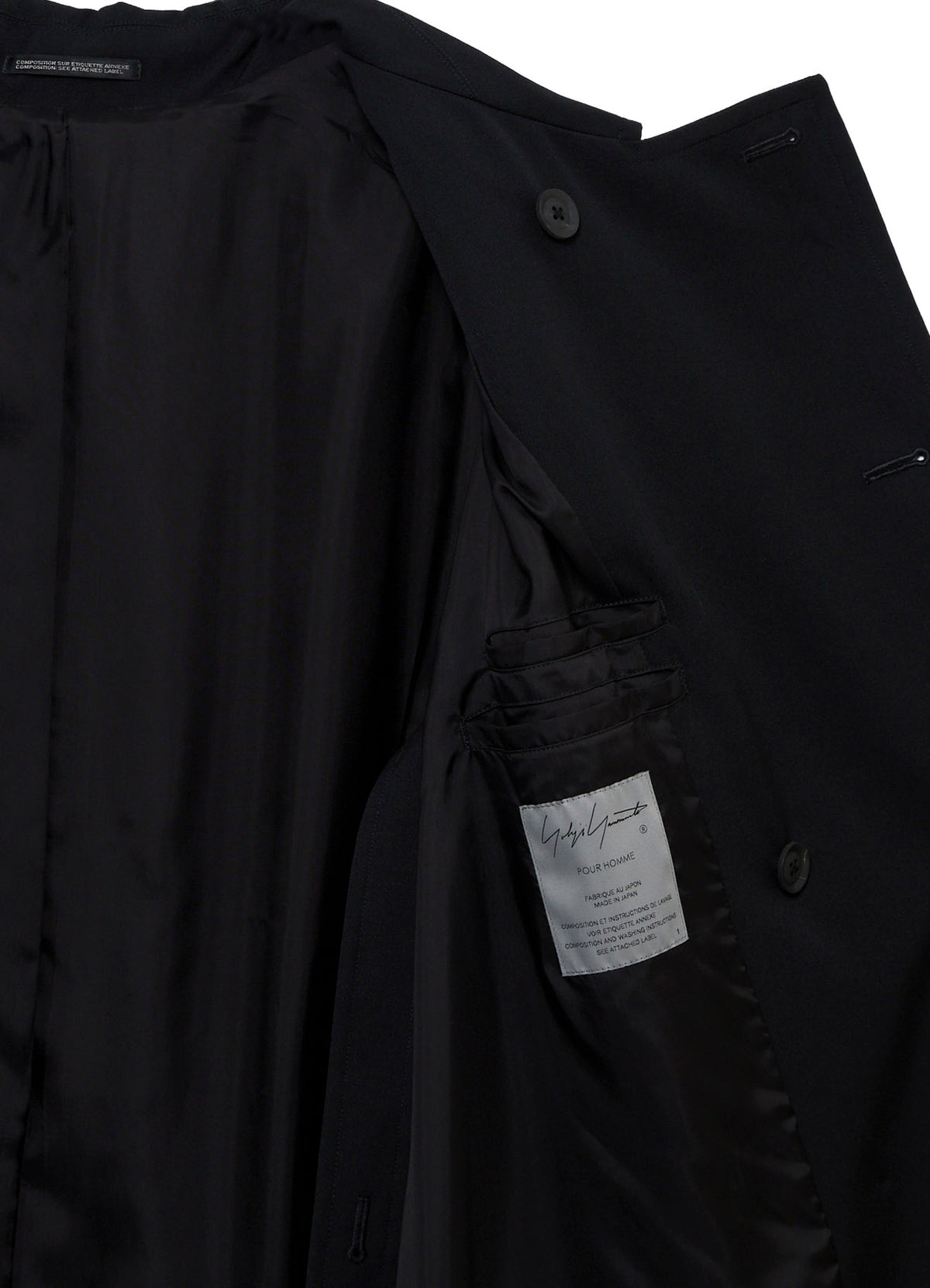 WOOL GABARDINE BACK SIDE BELT COAT