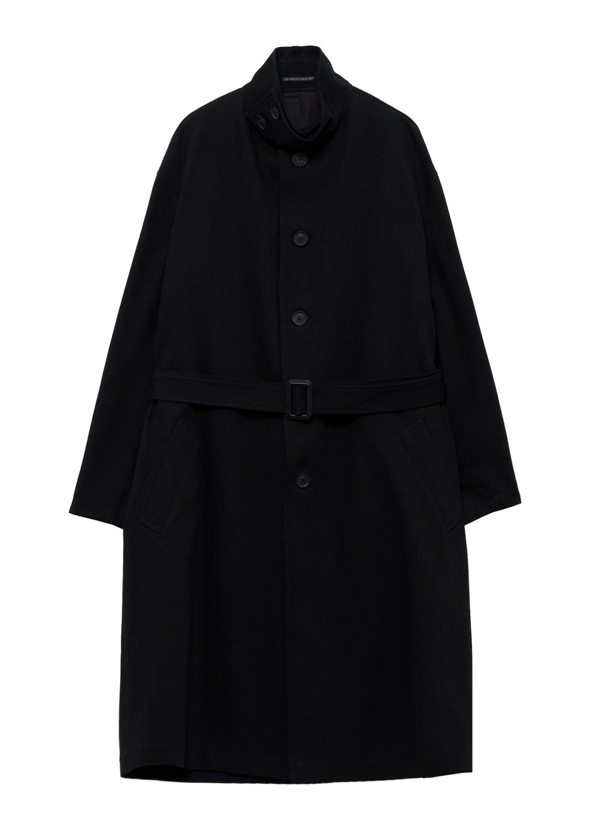 11OZ BLACK DENIM STANDCOLLAR COAT