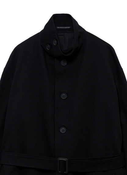11OZ BLACK DENIM STANDCOLLAR COAT
