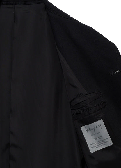 11OZ BLACK DENIM STANDCOLLAR COAT