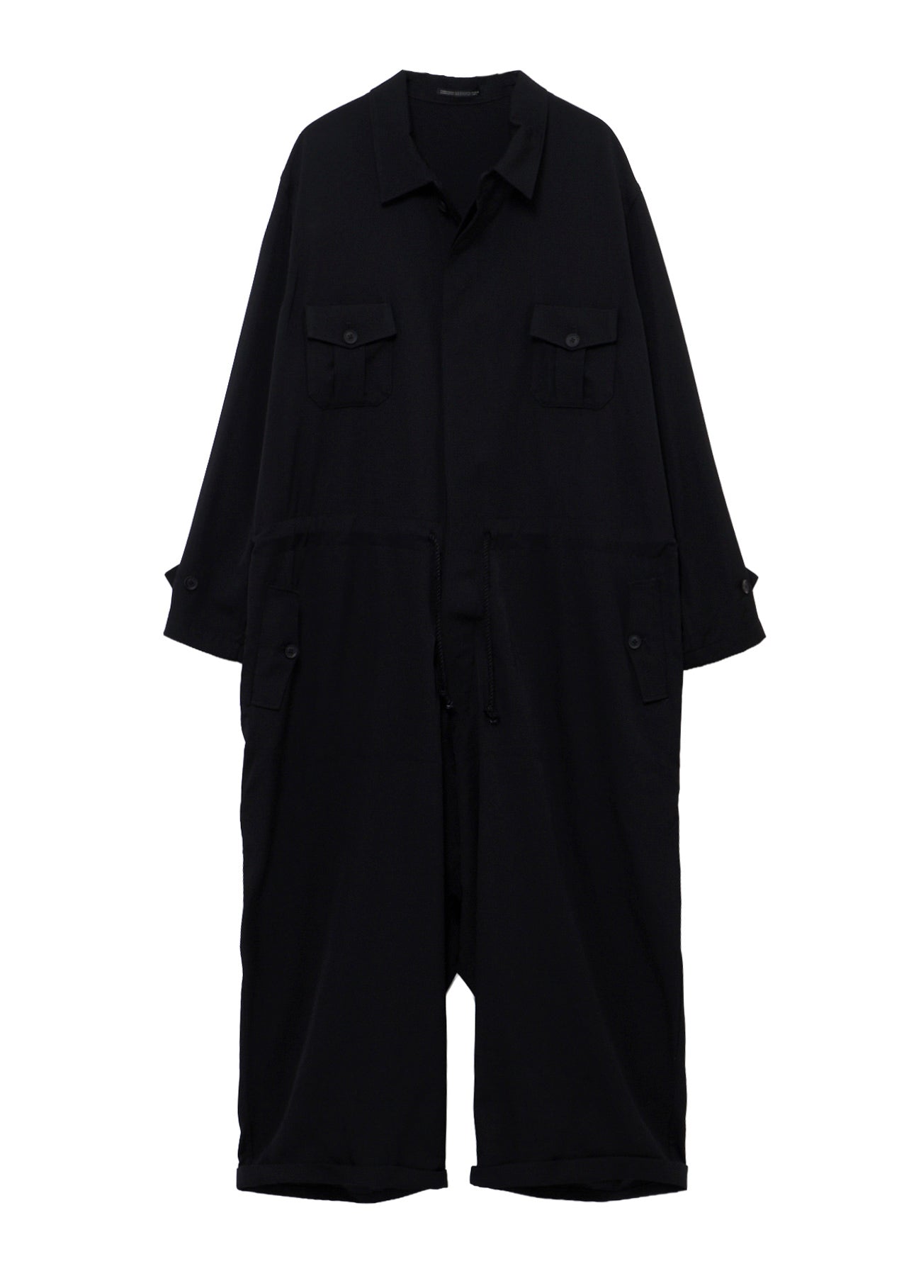 WOOL GABARDINE BUTTON OVERALL