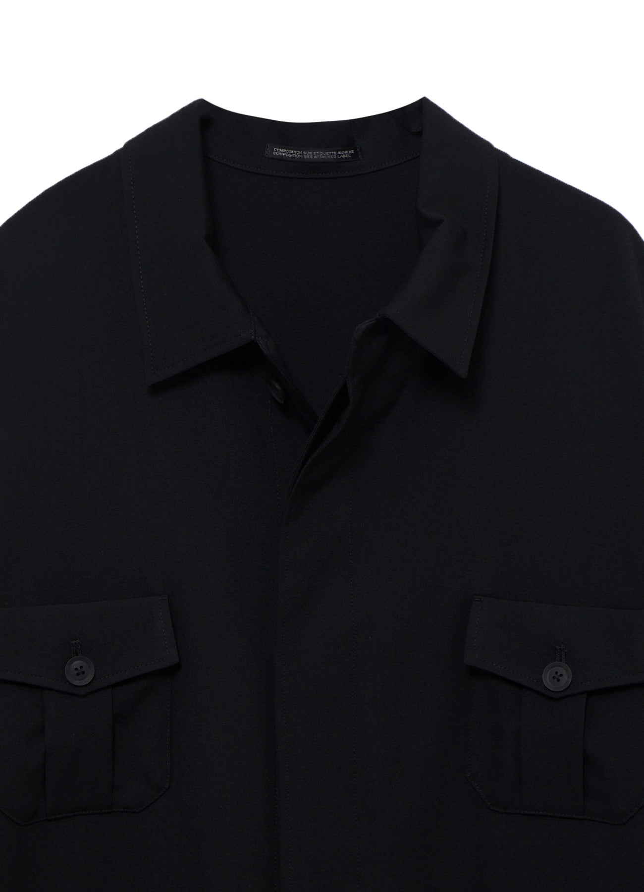 WOOL GABARDINE BUTTON OVERALL