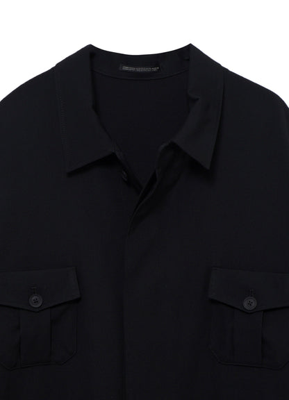 WOOL GABARDINE BUTTON OVERALL