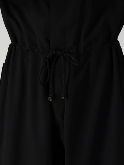 WOOL GABARDINE BUTTON OVERALL