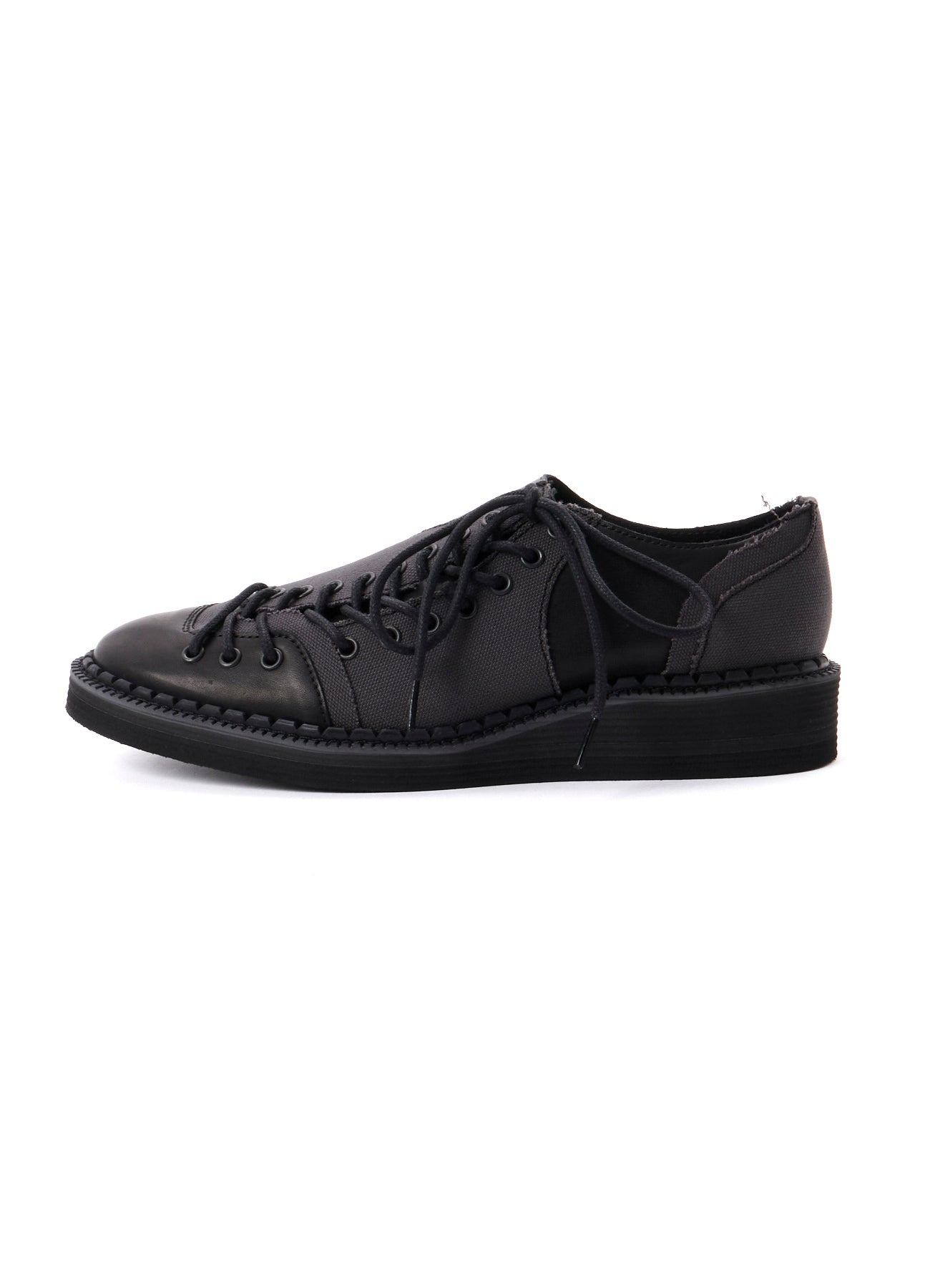 C CANVAS HORSE SIDE LACE-UP SHOES
