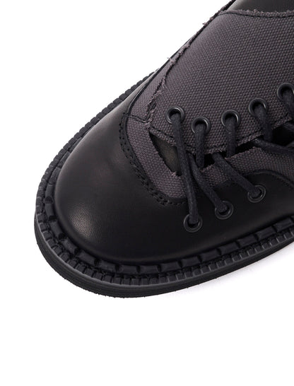 C CANVAS HORSE SIDE LACE-UP SHOES