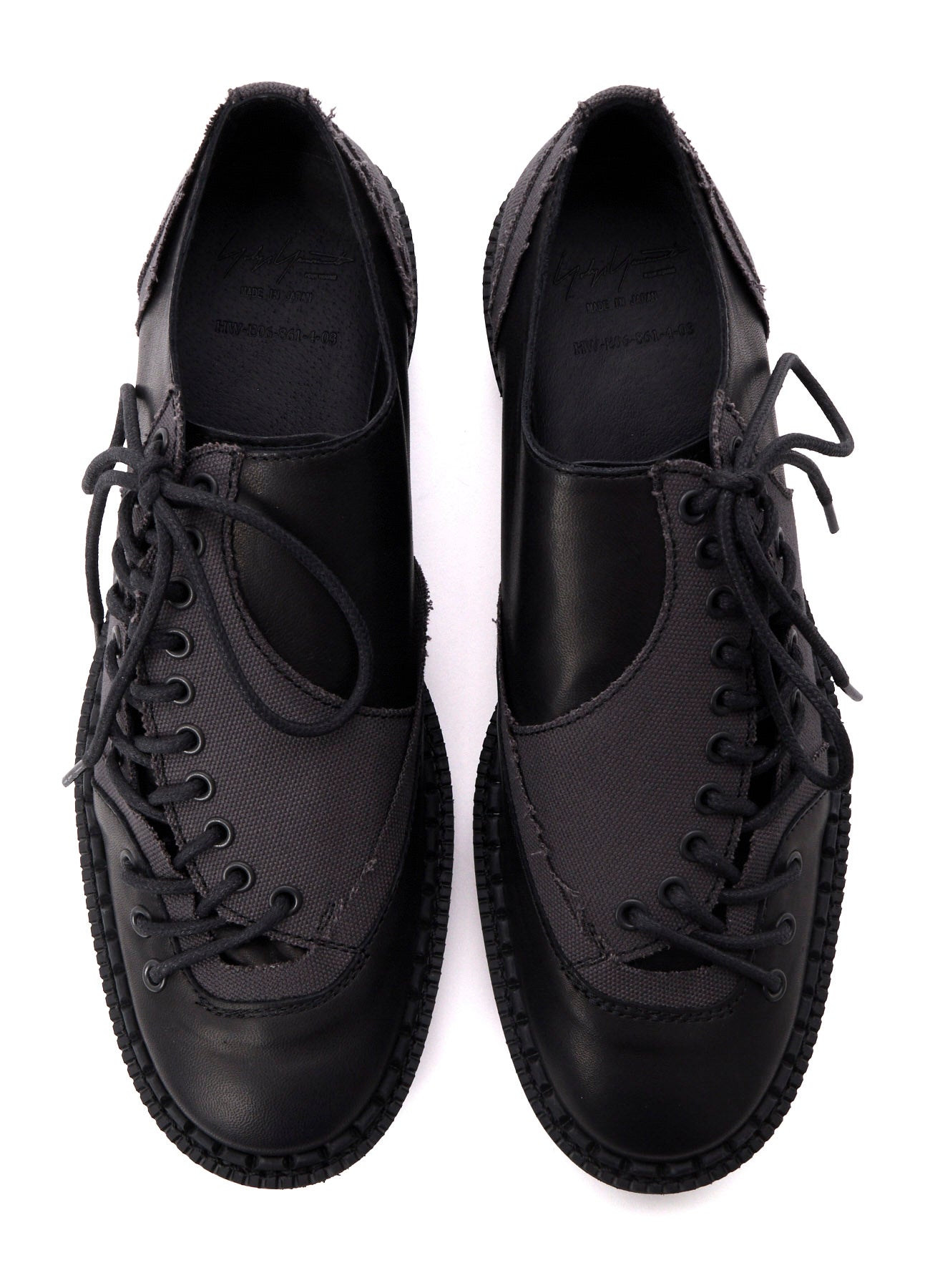 C CANVAS HORSE SIDE LACE-UP SHOES