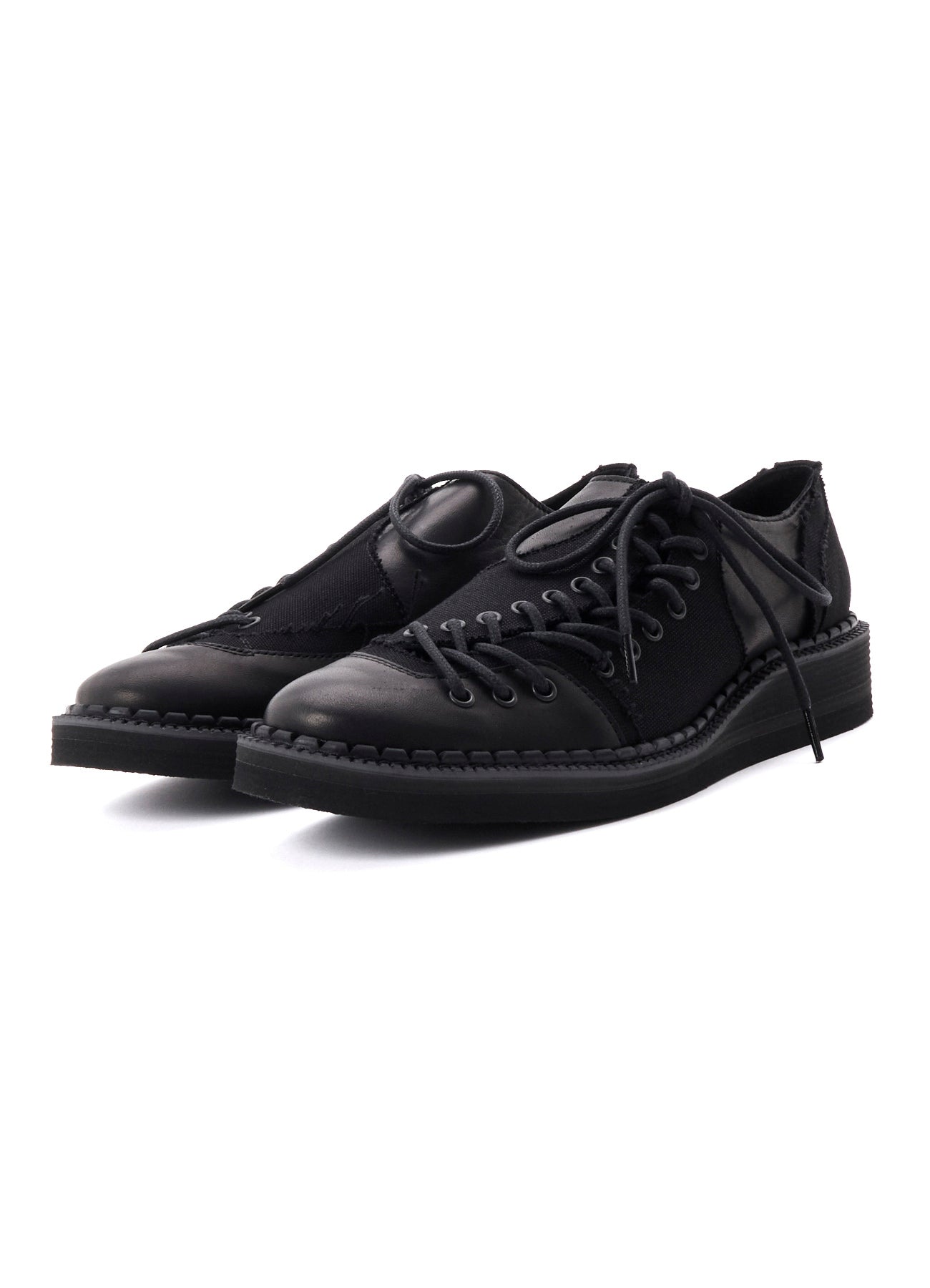 C CANVAS HORSE SIDE LACE-UP SHOES