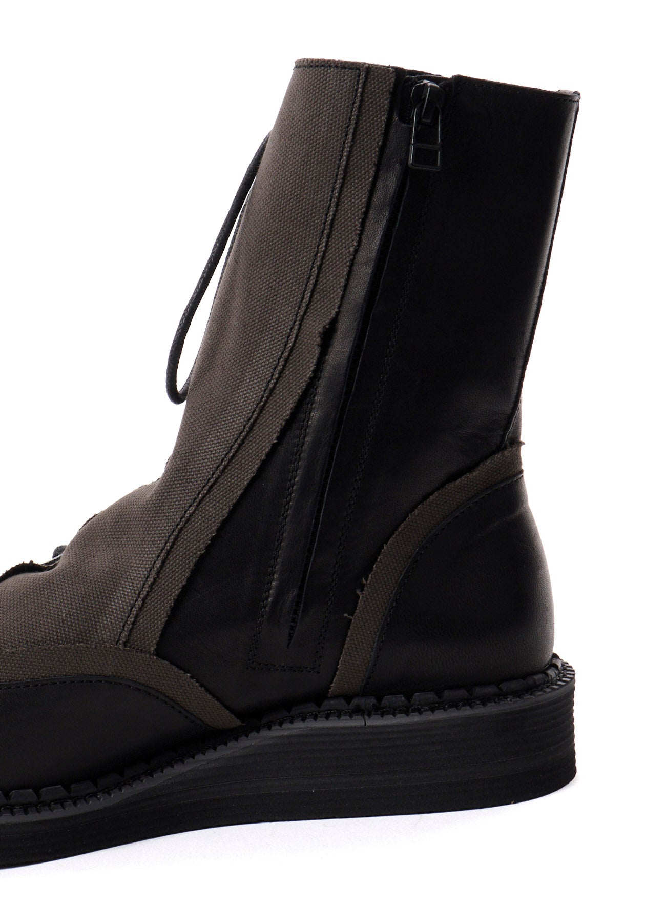 未使用26aw yohji lace-up boots HW-E07 C CANVAS HORSE SIDE LACE-UP BOOTS – THE SHOP YOHJI YAMAMOTO