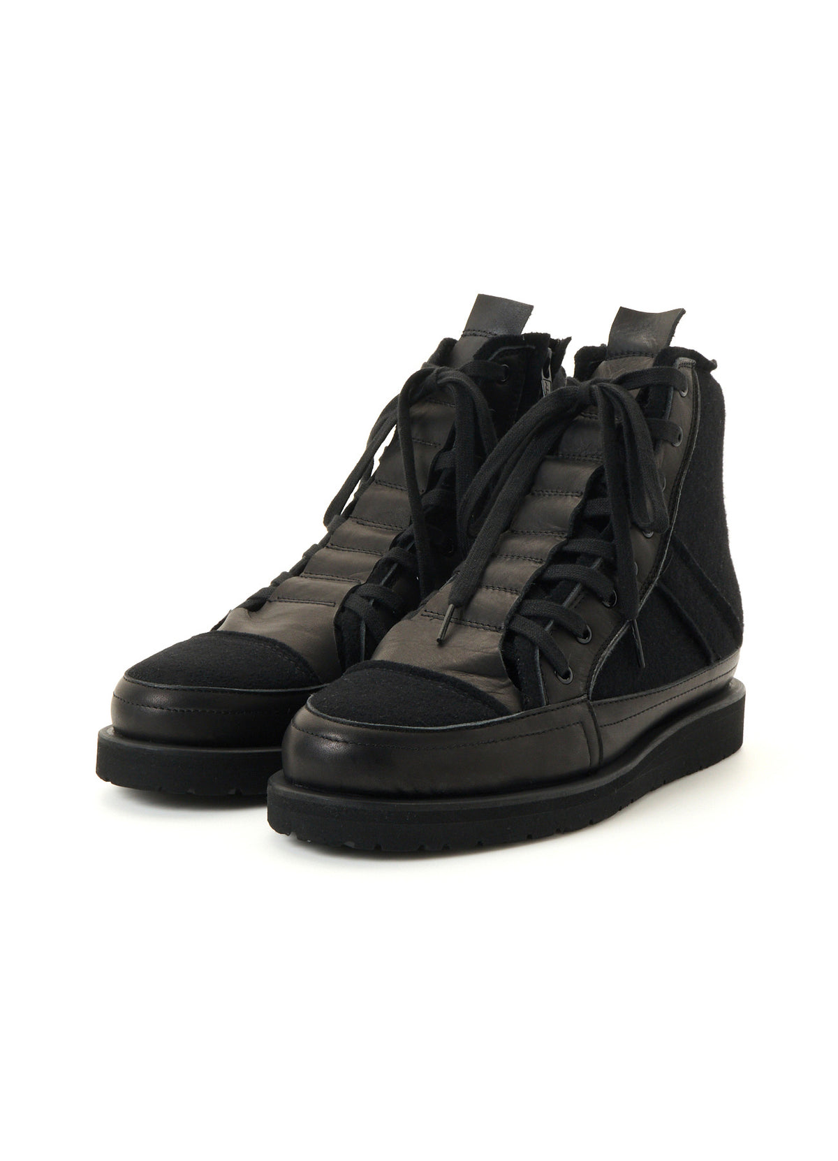 LEATHER MOSSER SMOOTH MILITARY HIGH-TOP SNEAKERS