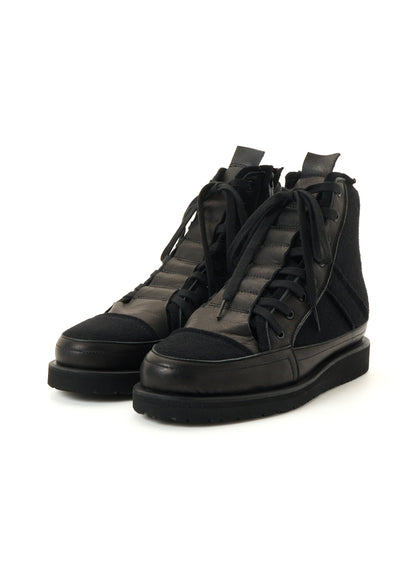LEATHER MOSSER SMOOTH MILITARY HIGH-TOP SNEAKERS