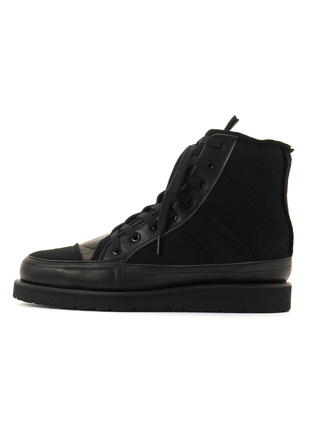 LEATHER MOSSER SMOOTH MILITARY HIGH-TOP SNEAKERS