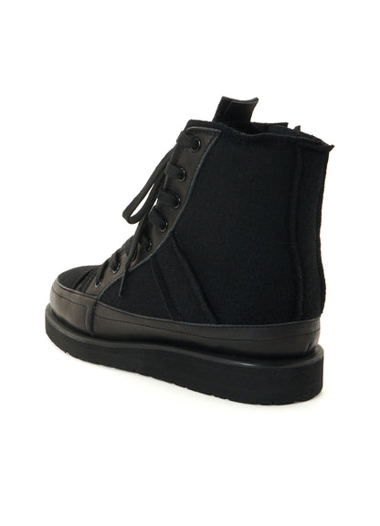 LEATHER MOSSER SMOOTH MILITARY HIGH-TOP SNEAKERS