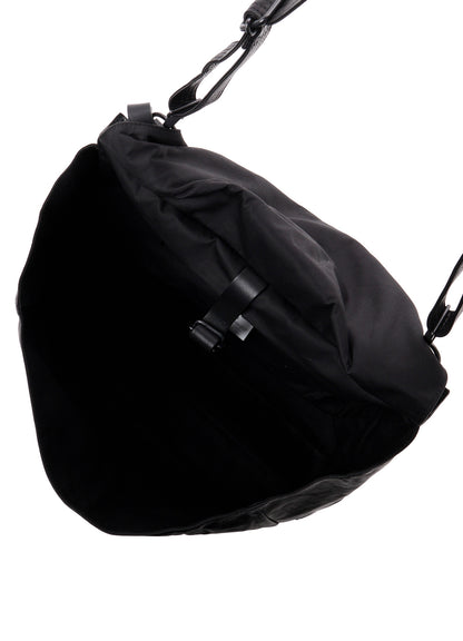 SHRINKED HORSE LEATHER MILITARY SHOULDER BAG