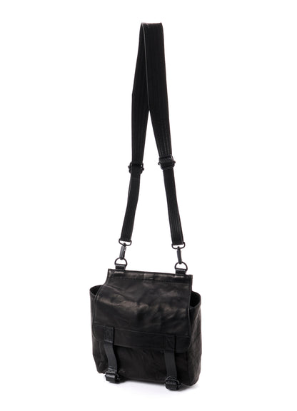 SHRINKED HORSE LEATHER MILITARY SHOULDER POUCH