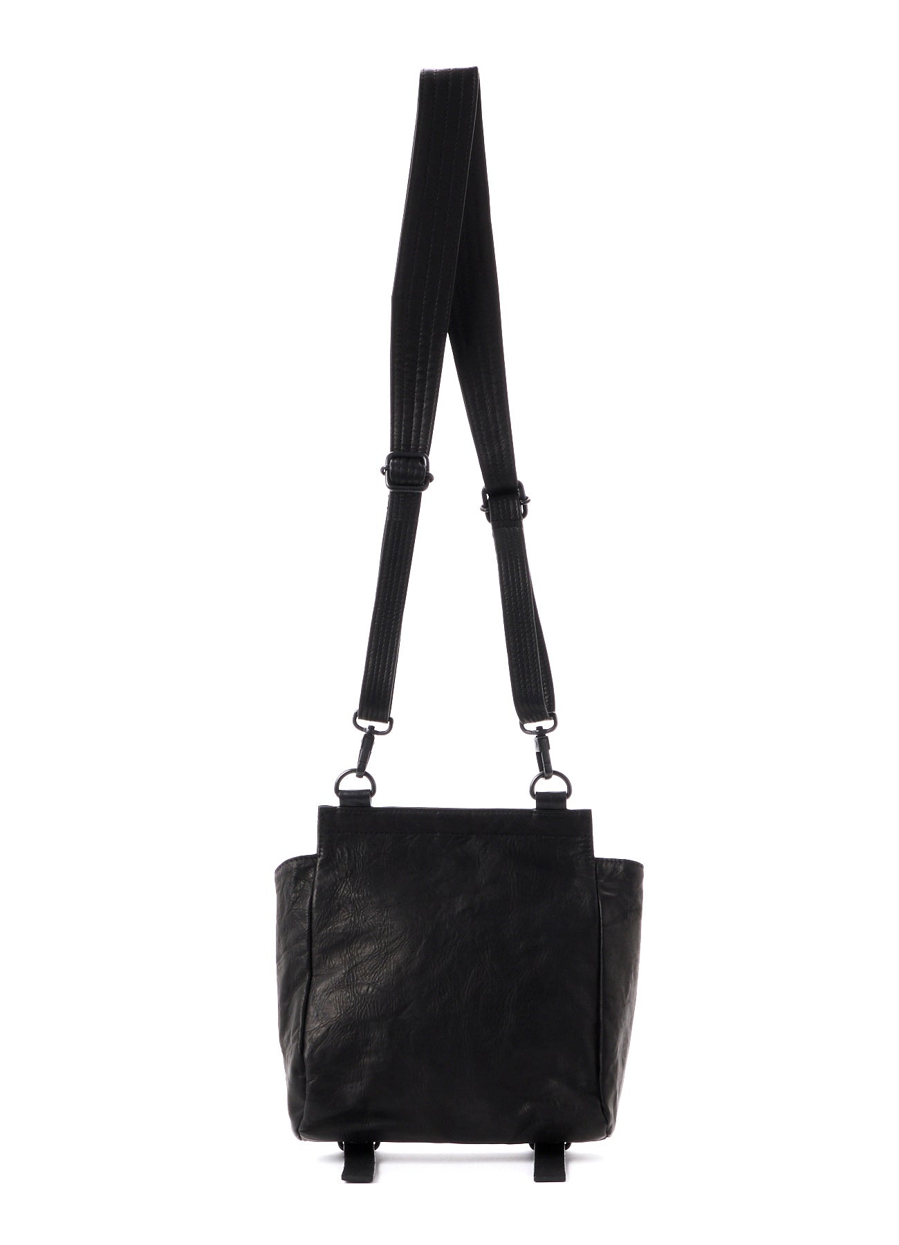 SHRINKED HORSE LEATHER MILITARY SHOULDER POUCH