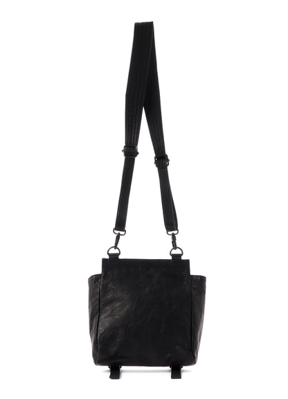 SHRINKED HORSE LEATHER MILITARY SHOULDER POUCH