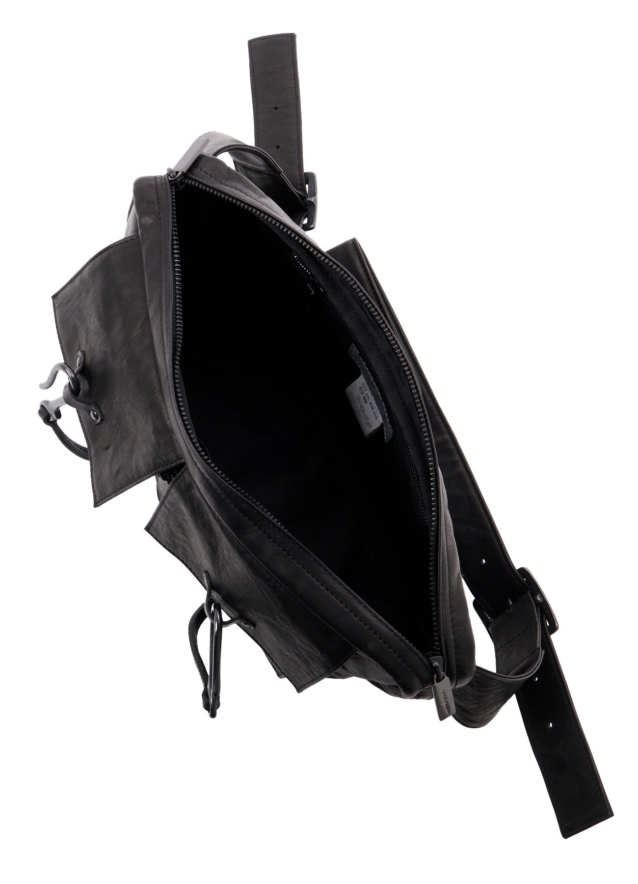 SHRINKED HORSE LEATHER MILITARY BODY BAG